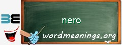 WordMeaning blackboard for nero